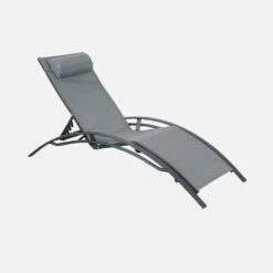 Bain De Soleil Aluminium Textilène, Multi Positions (lot De 2) Couleur : Anthracite / Gris -ME Soldes afloungeatx2 454e0d6d2e36329ba7b88d1c899a8af7