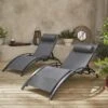 Bain De Soleil Aluminium Textilène, Multi Positions (lot De 2) Couleur : Anthracite / Gris -ME Soldes afloungeatx2 fac5094b95ece57bd79b238ef0f5a9be