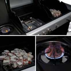 Barbecue Gaz 3 En 1, 3 Brûleurs Dont 1 Feu Latéral -ME Soldes bbq2302in1sb b9352dc037b5b8a0a21b40675789f274