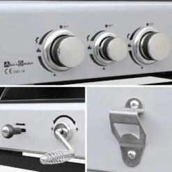 Barbecue Gaz 3 En 1, 3 Brûleurs Dont 1 Feu Latéral -ME Soldes bbq2302in1sb e496fb46423cece1086fec0e6fa86673