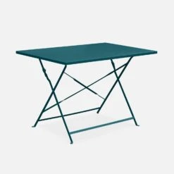 Table De Jardin Bistrot Pliable Métal, 4 Chaises Couleur : Bleu Canard -ME Soldes bs110r4bd 4169a052b85c23c4be17f7fcdab13fbd