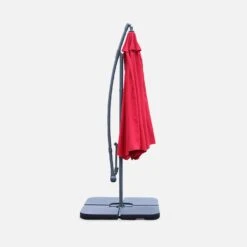 Parasol Déporté Rond 350cm Couleur : Rouge -ME Soldes bu350red bef76cef621a50ff31c29f35c61ea16f