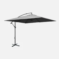 Parasol Déporté Carré 3x3m Couleur : Gris -ME Soldes bu3x3gy abeed2da40c526a0aa2794c521eb356e