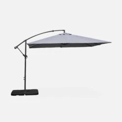 Parasol Déporté Carré 3x3m Couleur : Gris -ME Soldes bu3x3gy e05993ab733355841716855742ead8b2