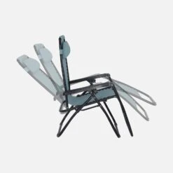 Fauteuil Relax Pliable Multi Positions Textilène (lot De 2) Couleur : Émeraude -ME Soldes campchrx2em ec721e915241108cc5020cb7f29e63d5
