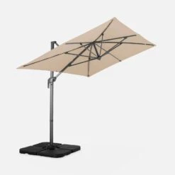 Parasol Déporté Rectangulaire 2x3m Couleur : Beige -ME Soldes cdukd2x3bg 2181549bda6be66619585b8980ad5313
