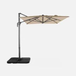 Parasol Déporté Rectangulaire 2x3m Couleur : Beige -ME Soldes cdukd2x3bg 4b4530ae828fae3d365e30ff903e1980