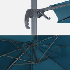 Parasol Déporté Rond Ø 350cm Couleur : Bleu Canard -ME Soldes cdukd350bd 2802504bcd6d83ecc8caeec8db397af5