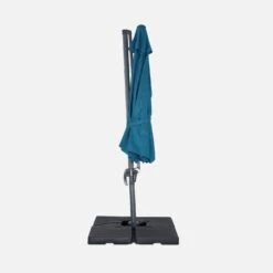 Parasol Déporté Rond Ø 350cm Couleur : Bleu Canard -ME Soldes cdukd350bd 38b9b8999dfc9887e7b01925dd2a9aa1