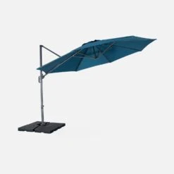 Parasol Déporté Rond Ø 350cm Couleur : Bleu Canard -ME Soldes cdukd350bd 7852fb27fc5131018c4b2f72423c2e76