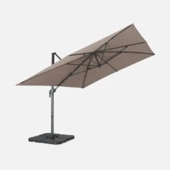 Parasol Déporté Rectangulaire 3x4m Couleur : Taupe -ME Soldes cdukd3x4bn 5db1c4dcdbe2ea8eab47ff5db809358d