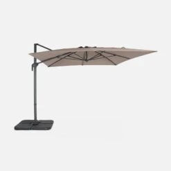 Parasol Déporté Rectangulaire 3x4m Couleur : Taupe -ME Soldes cdukd3x4bn cd17f513d9f2ab61100a3895a5894713