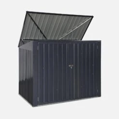 Cache Poubelle 1,75m² En Acier Galvanisé -ME Soldes cpm2at 6456ac6318aee420bcefefdffc126e9d