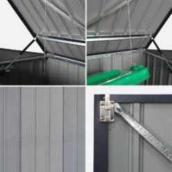 Cache Poubelle 1,75m² En Acier Galvanisé -ME Soldes cpm2at 8dec881ccc2f2c3befbf8fb0453cdf43