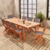 Table De Jardin Extensible Bois , 8 Chaises Couleur : Bois / Anthracite -ME Soldes ec240r8at 3a9c3a5a235647c411e6996cd6b70b95