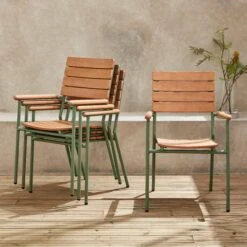 Chaise De Jardin Bois Et Aluminium, Empilables (lot De 4) 9 Chaise De Jardin Bois Et Aluminium, Empilables (lot De 4) -ME Soldes ecarmseggyx4 ce638b8eccb9d5712243723f9f66e3e6