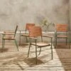 Chaise De Jardin Bois Et Aluminium, Empilables (lot De 4) -ME Soldes ecarmseggyx4 e704bda669b9c0658dc47830e669f206