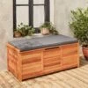 Coffre De Jardin Bois 200L Avec Vérins Couleur : Bois / Gris -ME Soldes ecbox125gy 29cef997a9f5cc0fd23256e951c285b1