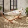 Hamac Sur Pieds En Bois, Toile En Coton Couleur : Blanc -ME Soldes echammocknat 3aeaa654aecc7b1263428d81d15fdfdb