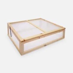 Carré Potager Sur Pieds En Bois Et Serre 80x60x109cm -ME Soldes ghmini109 a4178718c32401013b9101b1c74294df
