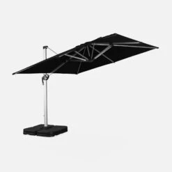 Parasol Déporté Carrée 3x3m Couleur : Noir -ME Soldes hdu3x3bk 03e78512ffc4af94e178f309b0b383a3