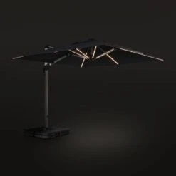 Parasol LED Déporté Carré 3x3m Couleur : Anthracite -ME Soldes hdu3x3leddkgy 02736a561fa791438ae3068961a70f84