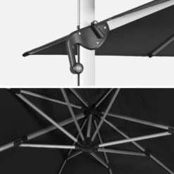 Parasol Déporté Rectangulaire 3x4m Couleur : Anthracite -ME Soldes hdu3x4dkgy 8195bf4e647b2753e7ec37b6a0f12be8