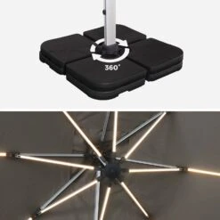 Parasol LED Déporté Rectangulaire 3x4m Couleur : Taupe 16 Parasol LED Déporté Rectangulaire 3x4m Couleur : Taupe -ME Soldes hdu3x4ledbn 2fe5ead7ddbcc43557a96c43d10e8064