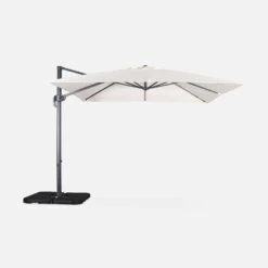 Parasol Déporté Carré 3x3m Couleur : Ecru -ME Soldes hukd3x3ecru 25b2469a289275cb879d3204108b16de