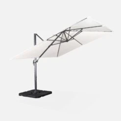 Parasol Déporté Carré 3x3m Couleur : Ecru -ME Soldes hukd3x3ecru 71d4fd8c09ef38c6c1ee061061c44631