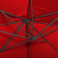Parasol Déporté Rectangulaire 3x4m + Dalles à Lester 50x50cm Couleur : Rouge -ME Soldes hukd3x4basered 561244595b3cd9c22d58a7c46eaa2478