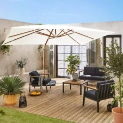 Parasol Déporté Rectangulaire 3x4m, Mât Effet Bois Couleur : Ecru 12 Parasol Déporté Rectangulaire 3x4m, Mât Effet Bois Couleur : Ecru -ME Soldes hukd3x4wdecru d88a5e5fa24c0605ef677033e90ce8f2