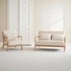 Banquette 2 Places + Fauteuil En Bois Et Tissu Bouclette -ME Soldes iacsca1n2boucl b60e304bfd86132055f2f3de8dfba3cd