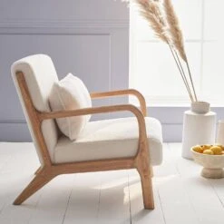 Fauteuil Scandinave En Bois Et Tissu Bouclette -ME Soldes iacscaboucl 9ca3bba03d4f372dd8c0905091f22835