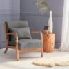 Fauteuil Design En Bois Et Tissu Couleur : Gris Foncé -ME Soldes iacscadkgy 21f140d52bdc58addeac7d1a8da99848