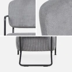 Fauteuil Rétro Velours Côtelé -ME Soldes iarmstvvgy 763e9bf1d5955df2dbdc59136d13c0fc