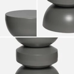 Table D'appoint, Bout De Canapé, Table De Chevet En Métal, Ø32 X H 44,5cm Couleur : Gris Foncé -ME Soldes iassastbl32gre 569a3640126700758f9d656321754aa7