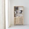 Etagère Bibliothèque Effet Bois Et Cannage, 4 Niveaux -ME Soldes ibobookshelf 0ed4e2621b7c9cac180b08d25e8ab04a