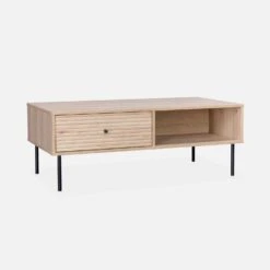 Table Basse Décor Bois Rainuré -ME Soldes ibragcoftable 3bf7012631f6c80b92c27326c423ba97