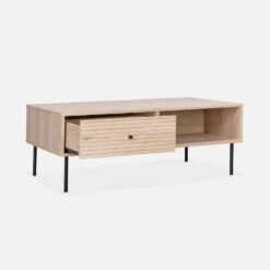 Table Basse Décor Bois Rainuré -ME Soldes ibragcoftable b7a577ede99e20201c4a00cd82a54cfd
