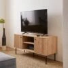 Meuble TV Décor Bois Rainuré 120 Cm -ME Soldes ibragtvstand fcfbba5c4f1353bcbc20253a3fc2d39d