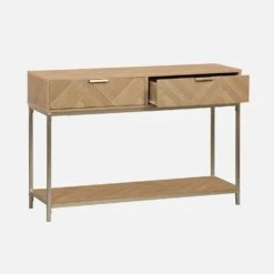 Console Effet Bois Décor Chevrons 2 Tiroirs -ME Soldes ibudconsole 2e0499854ba9483f54497cf1519e4ae5