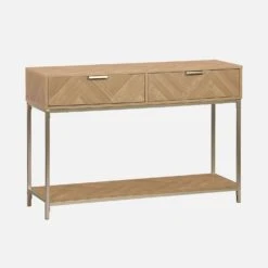 Console Effet Bois Décor Chevrons 2 Tiroirs -ME Soldes ibudconsole 4d35298e465116ebbc03a8d501457c20