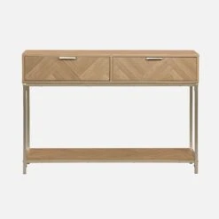 Console Effet Bois Décor Chevrons 2 Tiroirs -ME Soldes ibudconsole d1bd3a65d5e2f3bb146060c864e932ae