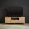 Meuble TV Décor Chevrons Effet Bois 120cm -ME Soldes ibudtvstand 90ce8912c8cc99c20725d1106dd3fe61
