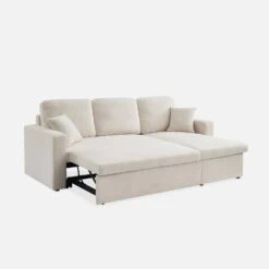 Canapé Convertible 3 Places Bouclettes Blanches -ME Soldes iccsofaboucl c0d26dc16496ae652503fa8ca6930e62