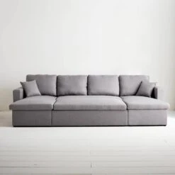 Canapé Panoramique Convertible 4 Places Tissu Couleur : Gris Clair -ME Soldes icpurbsofalg c3d6a514366f6c08d77eaef6433d55f4