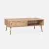 Table Basse Scandinave En Cannage Arrondi, 1 Tiroir -ME Soldes ievacoftable 9f031ec39b19cc255be2a5ff24d30d52