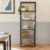 Etagère Bibliothèque Industrielle Métal Et Effet Bois 6 Niveaux Couleur : Noir -ME Soldes ilfbk180bn ec6a6cf880b1b6e604967a12fdd5013f