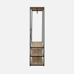 Meuble D'entrée Métal Et Décor Bois, 3 Niveaux, Barre De Penderie -ME Soldes ilfclrackbn 2386cda784c716a18e8f14b70c894c19